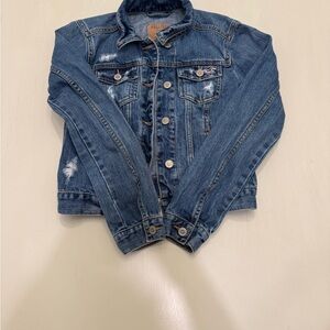 Hollister Distressed Medium Blue Denim Jacket